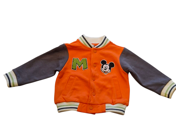 Felpa varsity in french terry di puro cotone neonato