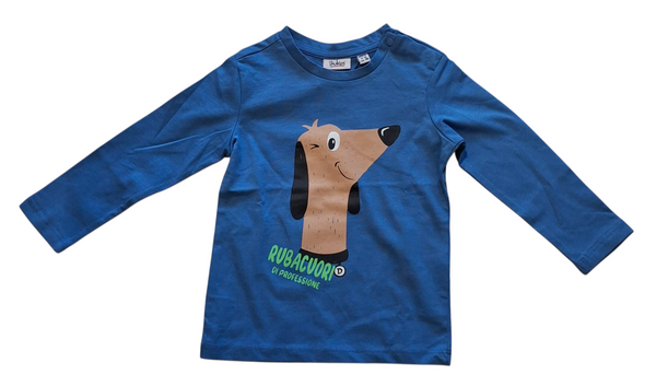 T-shirt maniche lunghe in puro cotone neonato