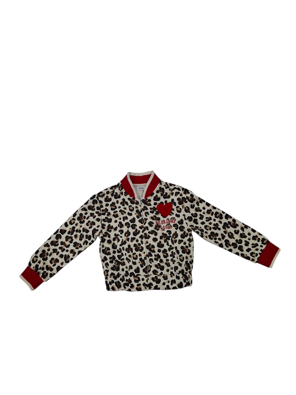 Felpa con zip leopardata