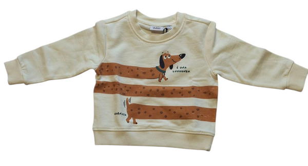 Felpa in french terry di puro cotone neonato