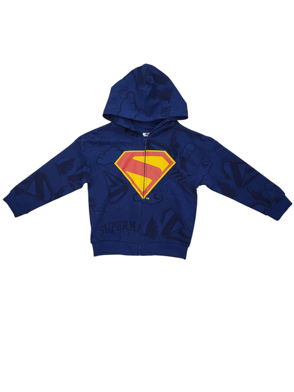 Felpa full zip in cotone stretch bambino