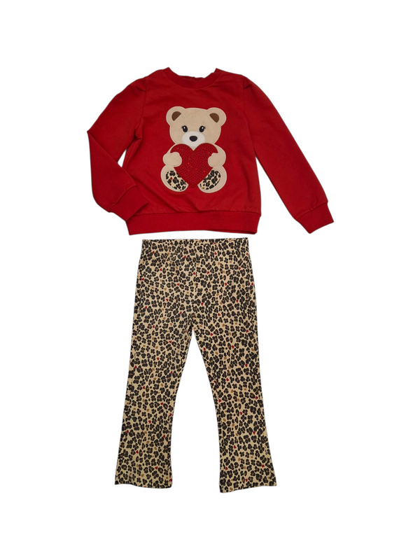 Jogging set in felpa di puro cotone bambina
