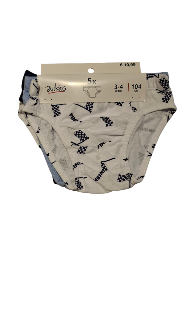 Pack 5 slip in jersey di puro cotone bambino