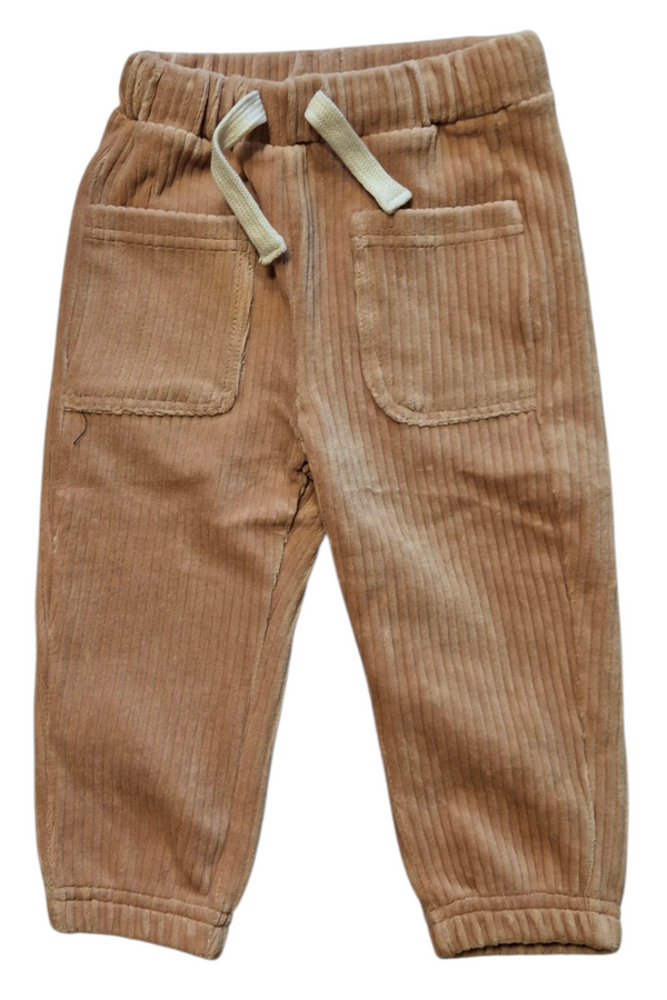 Jogger in velluto a coste neonato