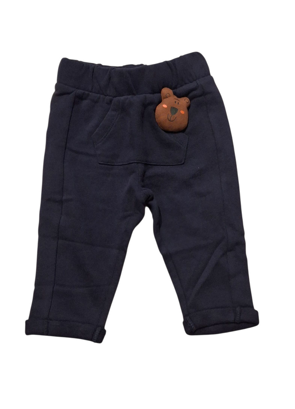 Joggers in felpa di puto cotone con applicazioni neonato