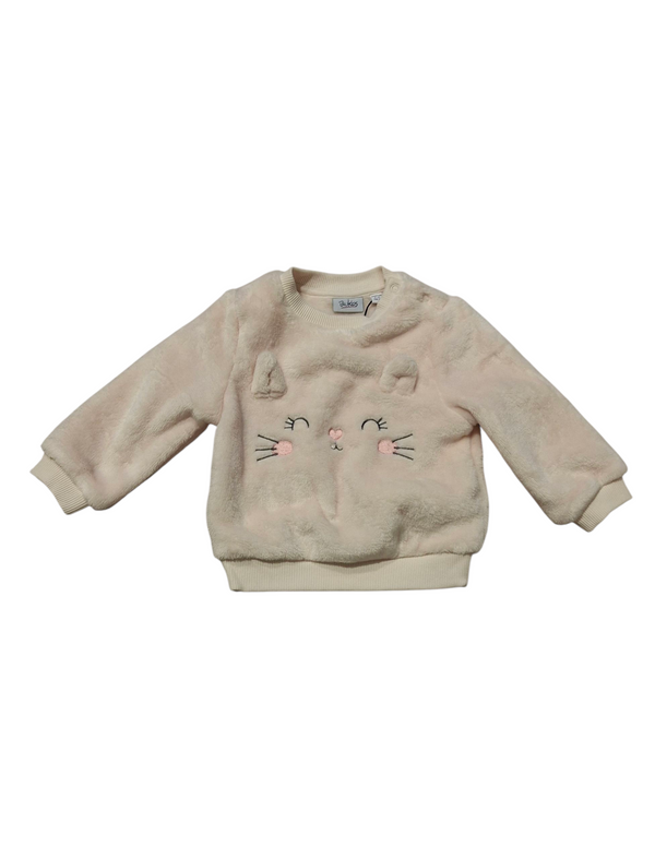 Felpa velour con ricami ed applicazioni neonata