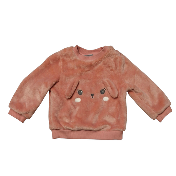 Felpa velour con ricami ed applicazioni neonata