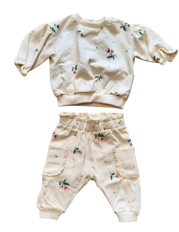 Jogging set in cotone felpato neonata