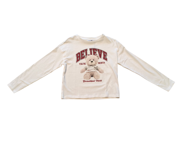 T-shirt in jersey di puro cotone ragazza