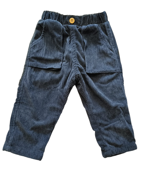 Pantaloni in costina velours neonato