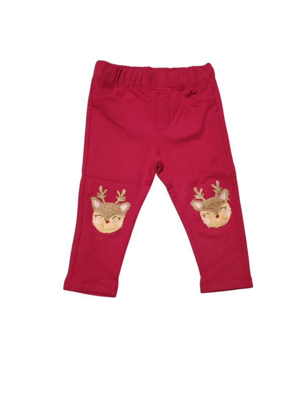 Pantaloni in cotone stretch neonata