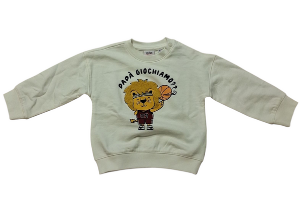 Felpa in french terry di puro cotone neonato