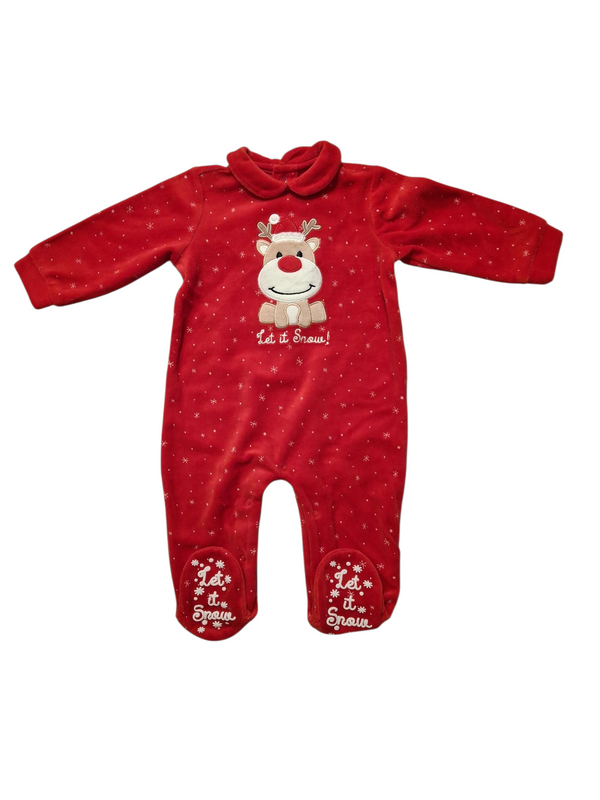 Tutina misto cotone blukids natalizia neonato