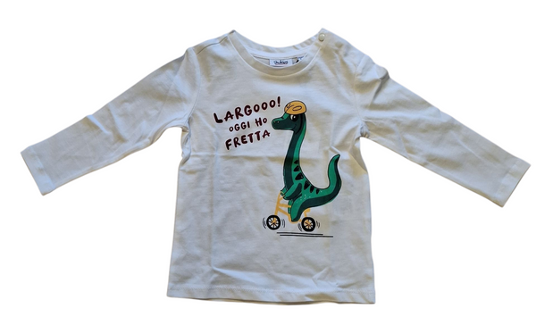 T-shirt maniche lunghe in puro cotone neonato