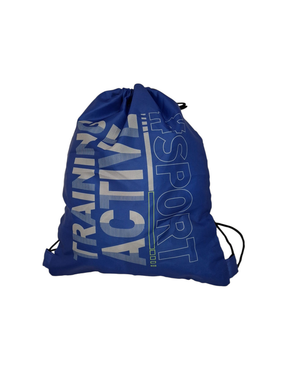 Sacca blu con stampa