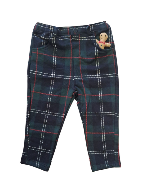 Pantalone a quadri natalizio Blukids Neonato