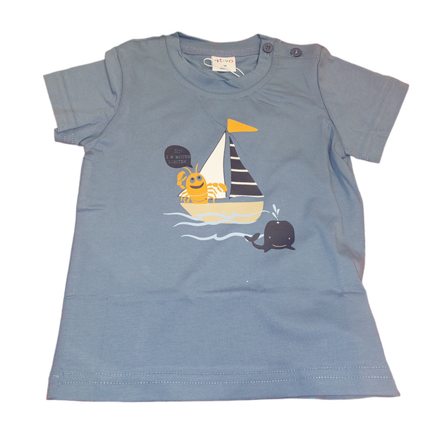 T-shirt stampa barchetta