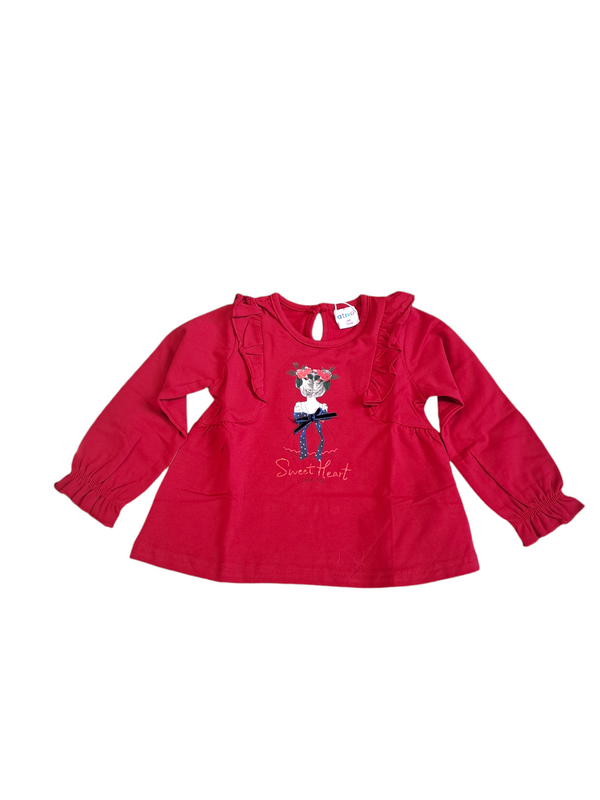 T-shirt manica lunga felpata