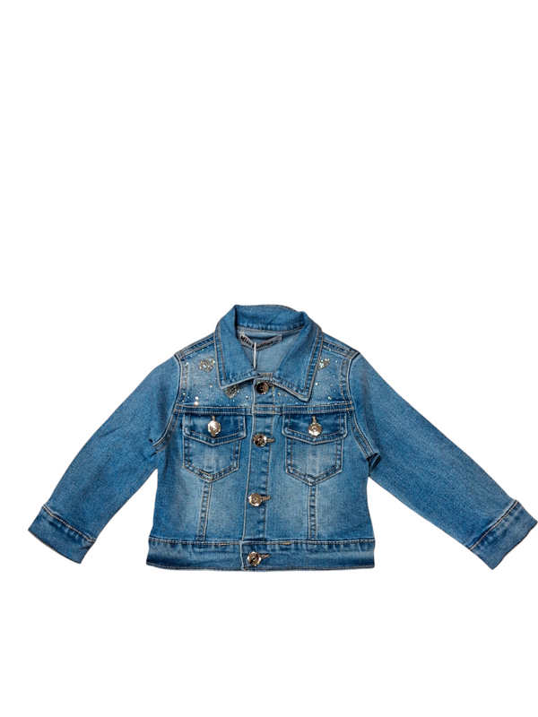 Giubbino di jeans con brillantini