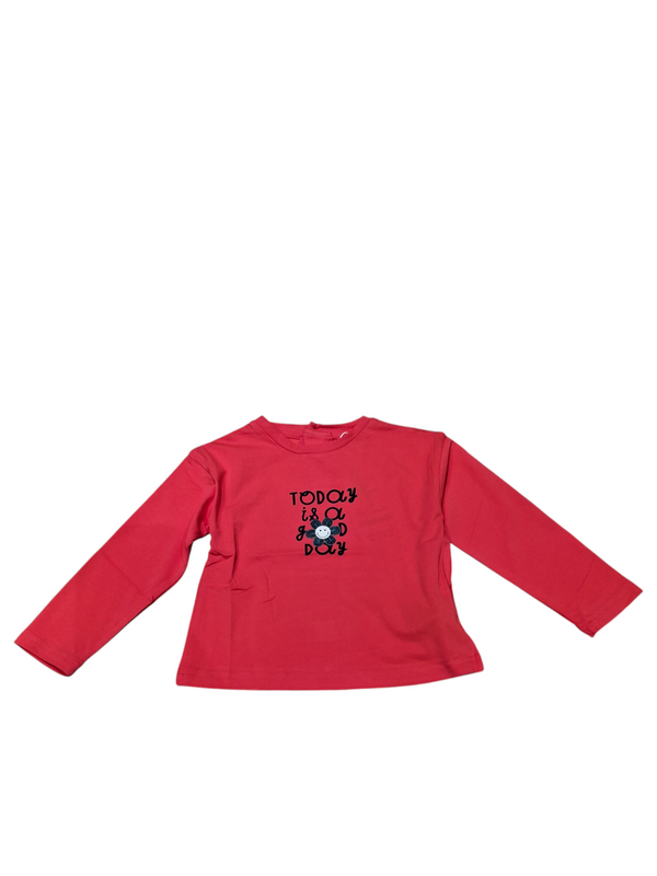 T-shirt manica lunga in cotone stampata