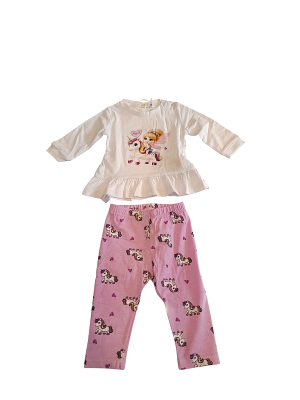 Completo 2 pezzi unicorno