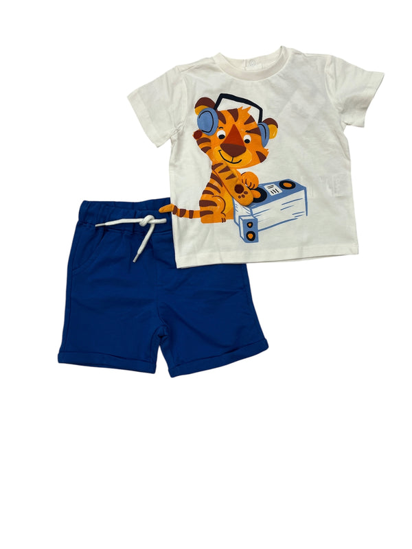 Jogging set in jersey di puro cotone neonato