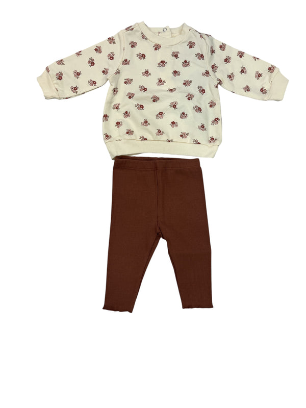 Jogging set in french terry di cotone stretch neonata