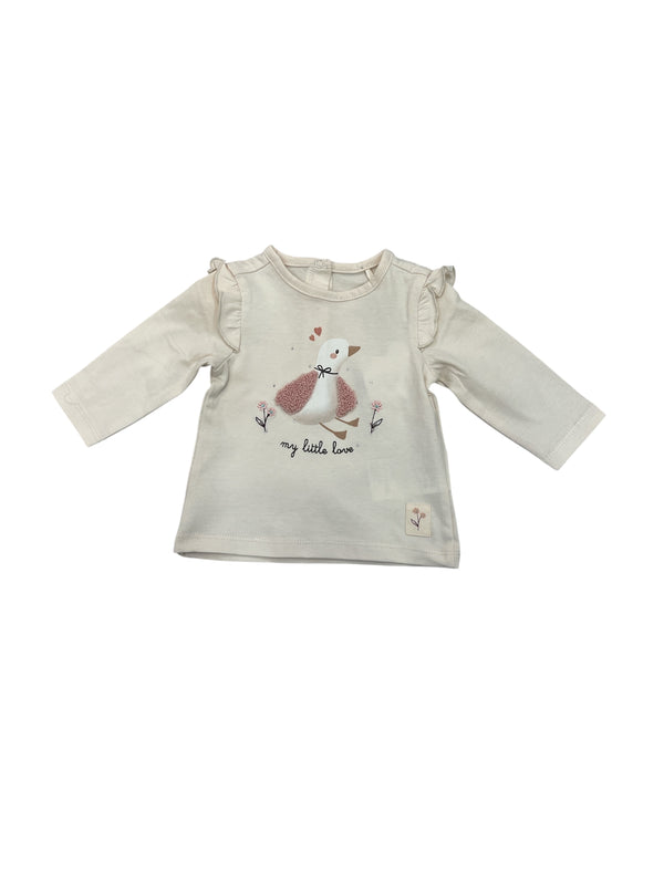 T-shirt in jersey di cotone stretch neonata