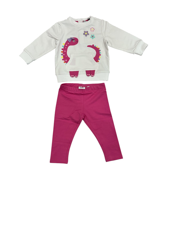 Jogging set in french terry di cotone stretch neonata