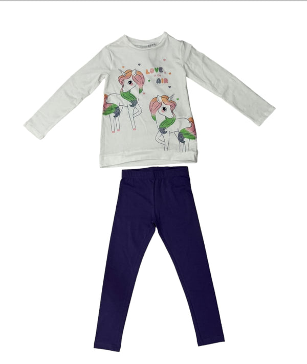 Jogging set unicorno bambina