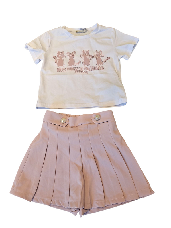 Completo con gonna pantaloncino