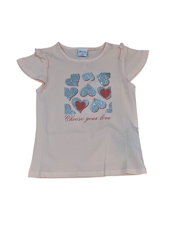 T-shirt con cuoricini