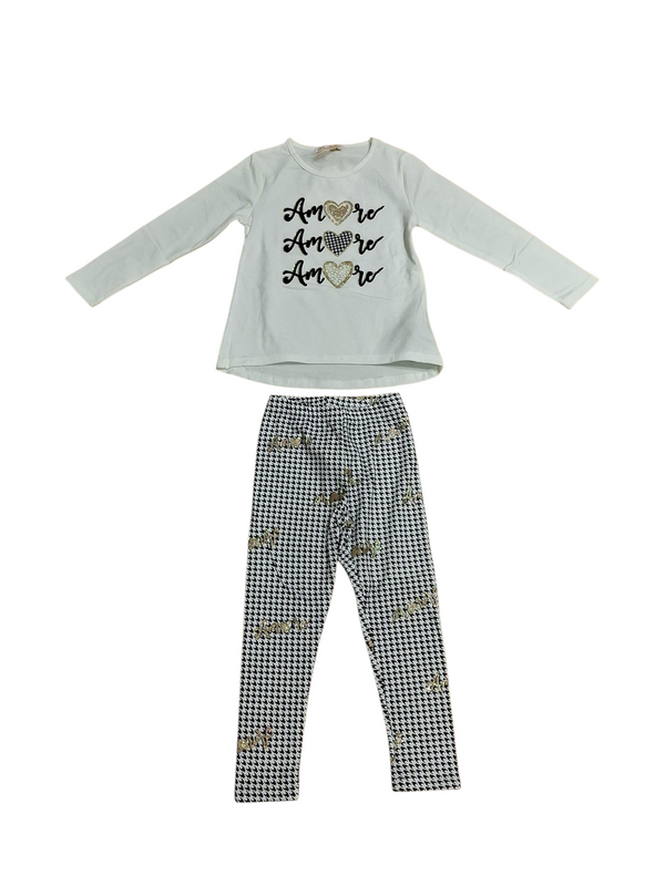 Completo con leggings fantasia