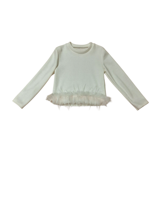 Maglia con Piume Bambina