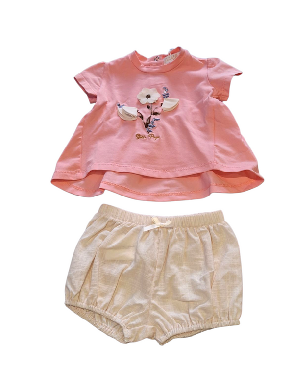 Completo con Shorts misto lino