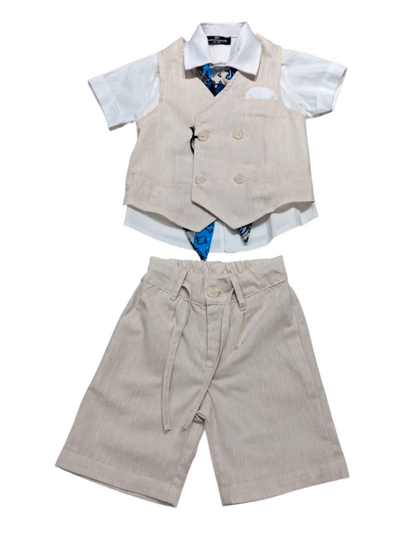 Completo con gilet doppio petto