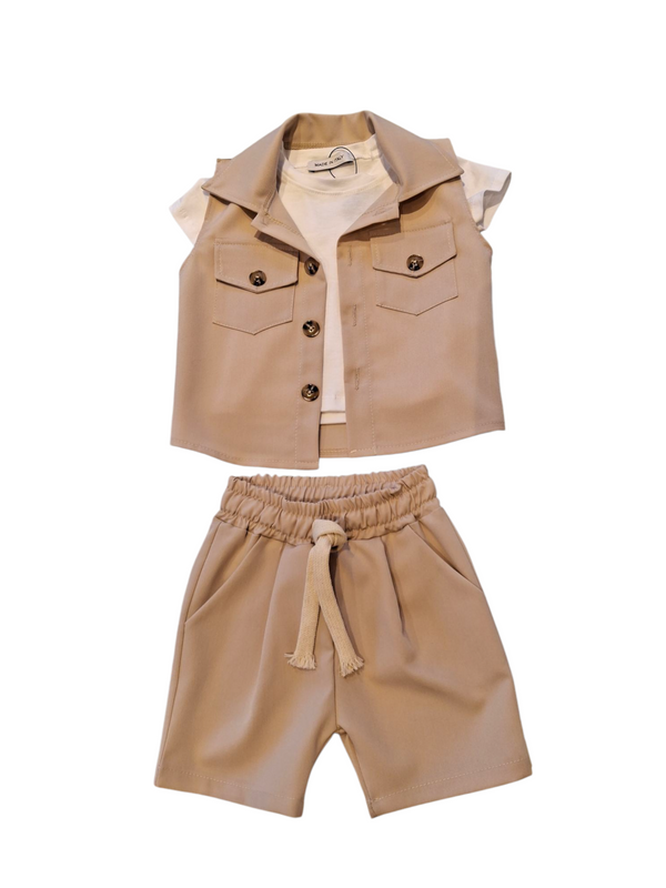 Completo 3 pezzi con gilet a camicia