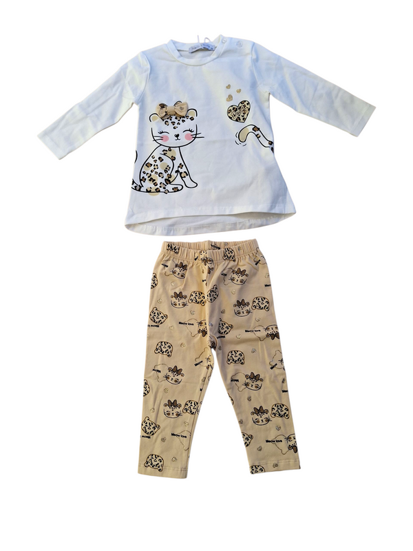 Completo con Leggings Gattino