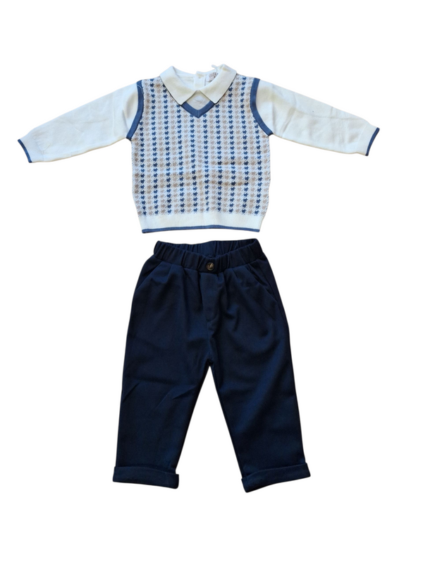 Completo con finto gilet