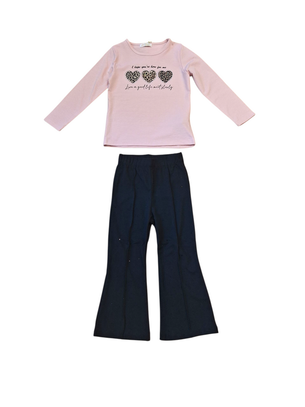 Completo con leggings a zampa