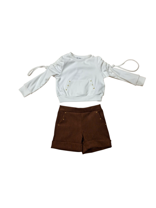 Completo con Shorts Velluto