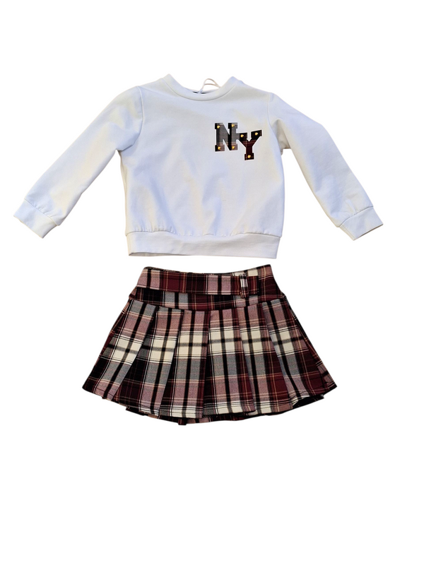 Completo con Gonna Scozzese Bambina